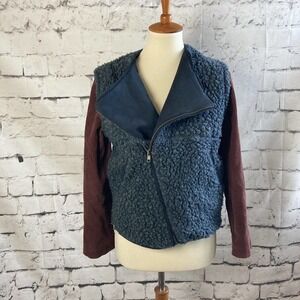 The Animals Observatory Girls Youth‎ Sherpa corduroy Crop Moto Jacket